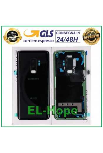 COPRI BATTERIA ORIGINALE SAMSUNG GALAXY S9 PLUS SM-G965 FN COPERCHIO SCOCCA NERO