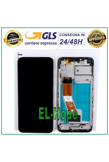 DISPLAY LCD ORIGINALE + FRAME SAMSUNG GALAXY A11 SM-A115F A115 TOUCH SCREEN NERO