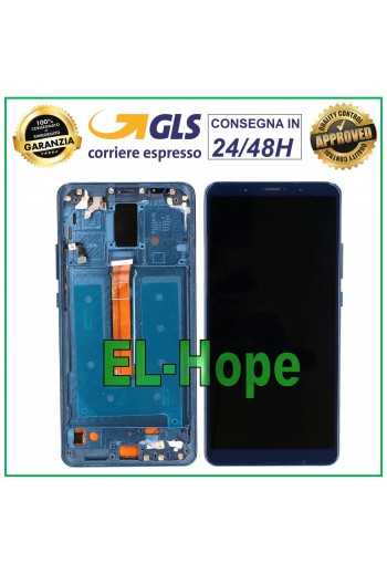 DISPLAY OLED FRAME PER HUAWEI MATE 10 PRO BLA-L09 L29 TOUCH VETRO SCHERMO BLU