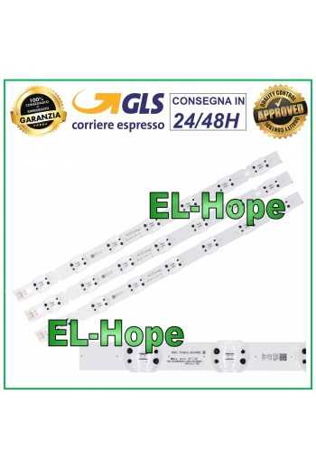 KIT 3 BARRE STRIP 7 LED TV LG 43" SVL430A61 43UK6500PLA 43UK6950PLB 43UK6750PLD