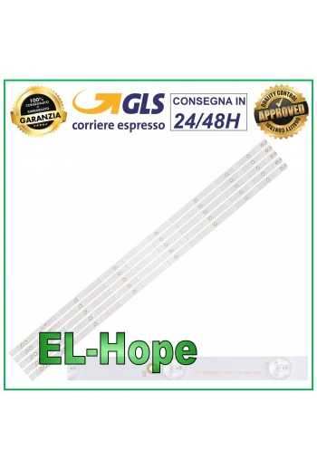 KIT 5 BARRE STRIP 12 LED PER TV 43" PHILIPS LB311N LB43014 GJ-2K16-430-D512-V4