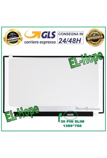 DISPLAY LCD PER HP TPN-C125 NOTEBOOK 15.6" 30 PIN SLIM 1366*768 SCHERMO HD LED