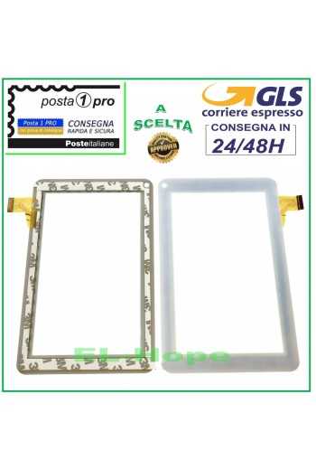 TOUCH SCREEN VETRO MEDIACOM 710GO SMARTPAD M-MP710GO DIGITIZER ORIGINALE BIANCO