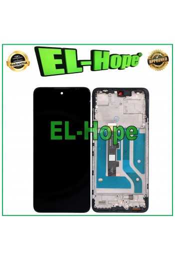 DISPLAY LCD OLED + FRAME PER MOTOROLA MOTO EDGE 20 LITE TOUCH SCREEN VETRO NERO