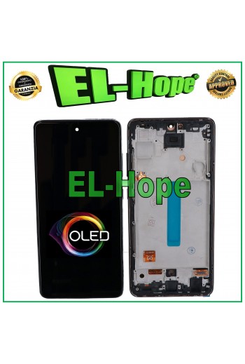 DISPLAY LCD OLED PER SAMSUNG GALAXY A52S 5G SM A528 A528B TOUCH FRAME NERO