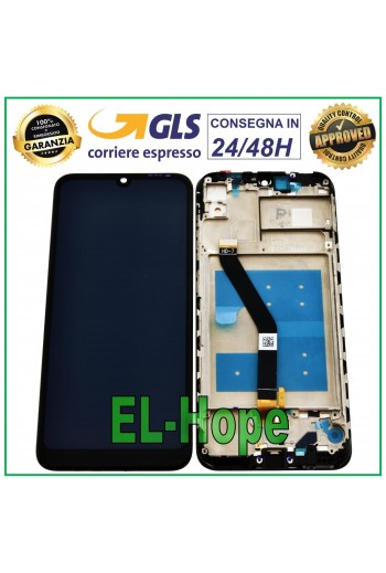 DISPLAY FRAME PER HUAWEI Y6 2019 HONOR 8A MRD-LX1 LX2 TOUCH SCREEN SCHERMO NERO
