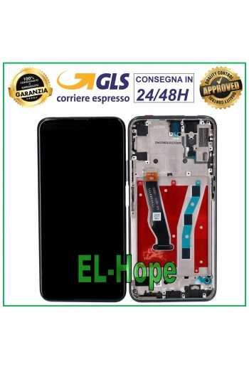 DISPLAY LCD FRAME PER HONOR 9X PRO HLK-L41 L42 TOUCH SCREEN MONITOR VETRO NERO