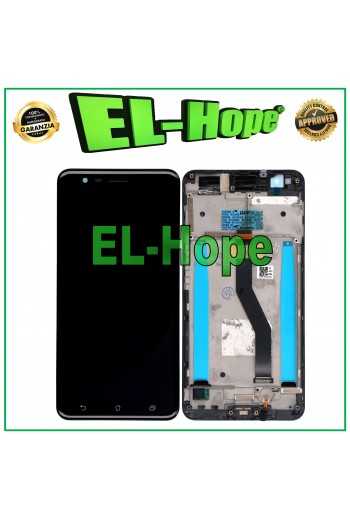 DISPLAY LCD FRAME PER ASUS Zenfone 3 Zoom ZE553KL Z01HD TOUCH SCREEN VETRO NERO