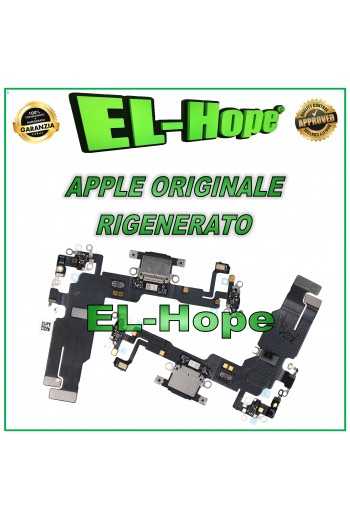 FLAT CONNETTORE DI RICARICA RIGENERATO ORIGINALE APPLE IPHONE 15 NERO