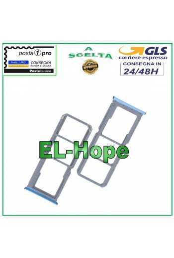 SLOT CARRELLO VANO SCHEDA NANO SIM + MICRO SD OPPO A54S CPH2273 ALLOGGIO BLU