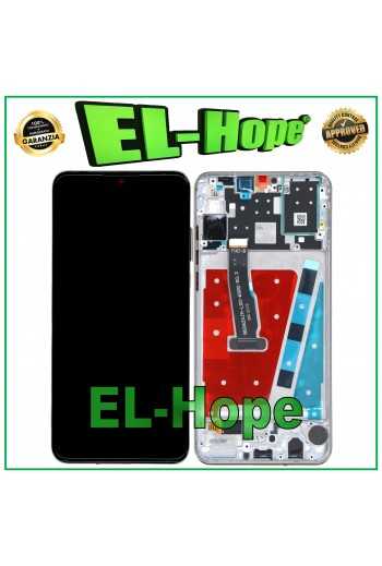 DISPLAY LCD FRAME PER HUAWEI P30 LITE MAR-LX1M MAR-LX1A LX2J 48 MP TOUCH BIANCO