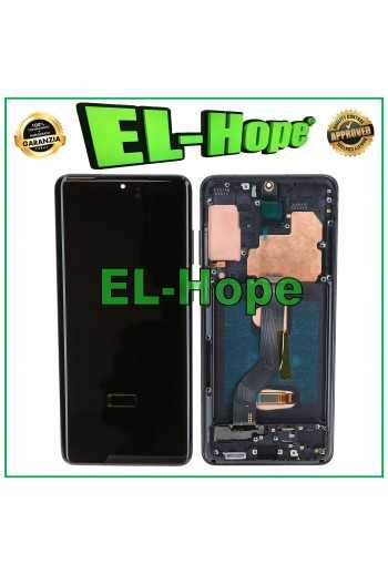 DISPLAY LCD FRAME OLED PER SAMSUNG GALAXY S20 PLUS SM G985 G986 TOUCH VETRO NERO