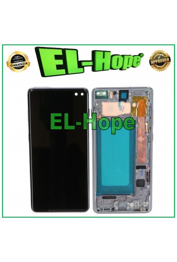 DISPLAY LCD TFT + FRAME PER SAMSUNG GALAXY S10 PLUS SM-G975F TOUCH SCREEN NERO