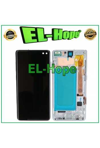 DISPLAY LCD TFT + FRAME PER SAMSUNG GALAXY S10 PLUS SM-G975F TOUCH SCREEN BIANCO