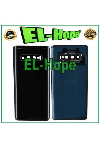 COPRI BATTERIA PER SAMSUNG GALAXY S10+ PLUS SM-G975F SCOCCA POSTERIORE NERO
