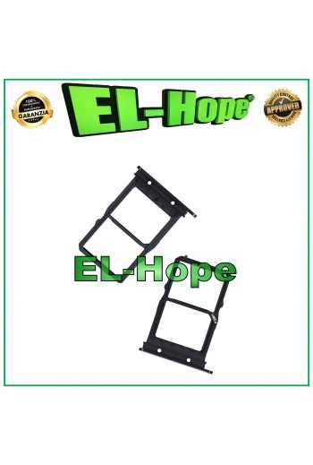 SLOT CARRELLO VANO LETTORE SCHEDA SIM + MICRO SD PER HUAWEI P30 ELE-L09 L29 NERO
