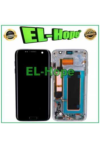 DISPLAY OLED FRAME PER SAMSUNG GALAXY S7 EDGE SM-G935 TOUCH SCREEN VETRO NERO