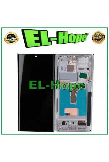 DISPLAY LCD TFT + FRAME TOUCH PER SAMSUNG GALAXY S22 ULTRA 2022 SM-S908 BIANCO