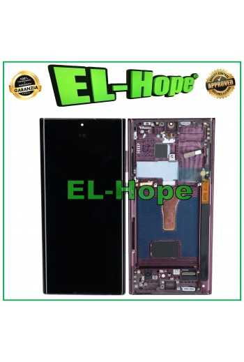 DISPLAY LCD OLED FRAME TOUCH PER SAMSUNG GALAXY S22 ULTRA 2022 SM-S908 BURGUNDY