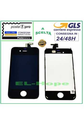 TOUCH SCREEN LCD DISPLAY RETINA PER APPLE IPHONE 4S SCHERMO NERO + FRAME