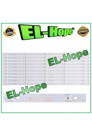 KIT 10 BARRE STRIP 5 LED PER TV 55" BENQ 4708-K55WD9-A2117N01 DH-LM55-S200