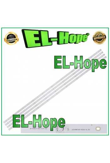 KIT 3 BARRE STRIP 11 LED PER TV 55" CHANGHONG LB-C550U17-E5K-H-G-71-JF2