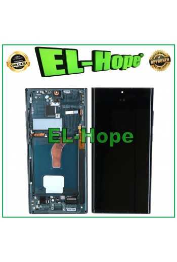DISPLAY LCD OLED + FRAME TOUCH PER SAMSUNG GALAXY S22 ULTRA 2022 SM-S908 VERDE