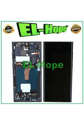 DISPLAY LCD OLED + FRAME TOUCH PER SAMSUNG GALAXY S22 ULTRA 2022 SM-S908 NERO