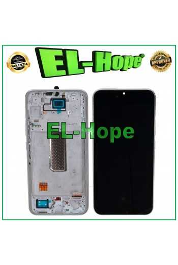 DISPLAY LCD OLED + FRAME PER SAMSUNG GALAXY A34 5G SM-A346B TOUCH SCREEN SILVER