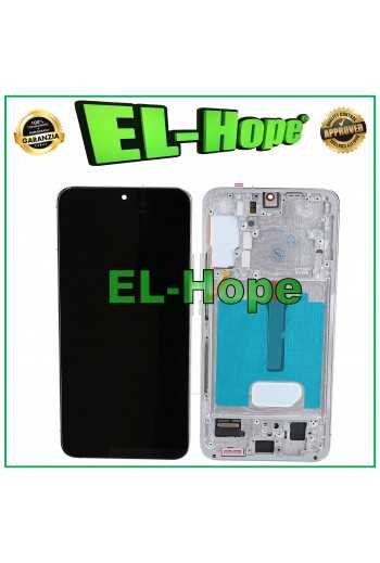 DISPLAY LCD OLED FRAME PER SAMSUNG GALAXY S22+ PLUS SM-S906 TOUCH SCHERMO BIANCO