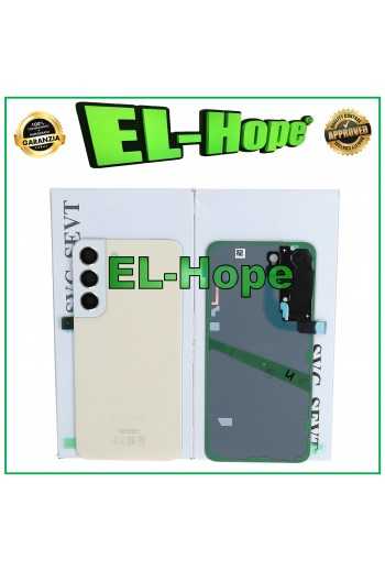 COPERCHIO BATTERIA ORIGINALE SAMSUNG GALAXY S22 SM-S901 VETRO CASE SCOCCA CREAM