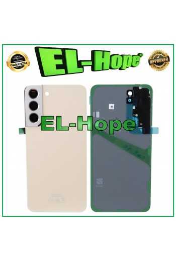 COPERCHIO BATTERIA ORIGINALE SAMSUNG GALAXY S22+ PLUS SM-S906 VETRO CASE CREMA