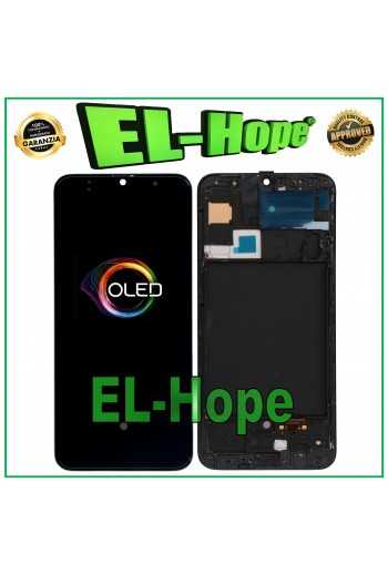 DISPLAY LCD OLED + FRAME PARI ORIGINALE SAMSUNG GALAXY A30S SM A307F TOUCH VETRO