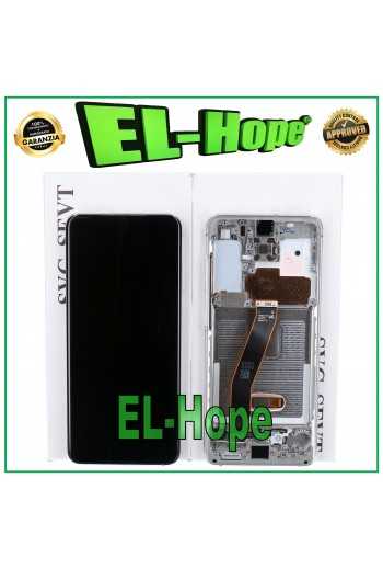 DISPLAY LCD FRAME ORIGINALE SAMSUNG GALAXY S20 SM-G980 G981 TOUCH SCREEN BIANCO