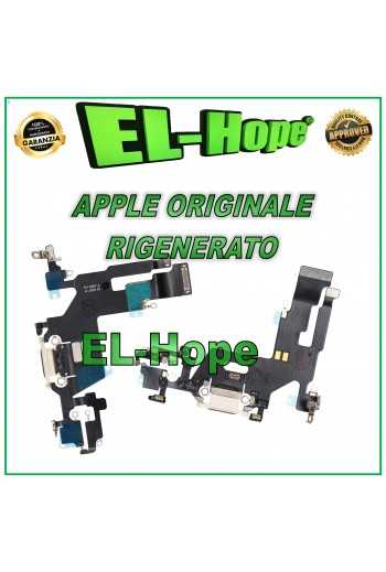 FLAT CONNETTORE DI RICARICA RIGENERATO ORIGINALE APPLE IPHONE 11 BIANCO