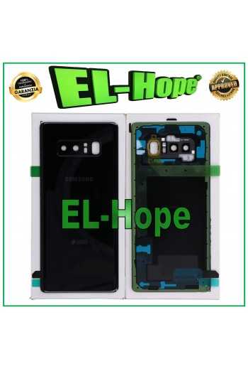SCOCCA POSTERIORE ORIGINALE SAMSUNG GALAXY NOTE 8 SM-N950 BACK COVER VETRO NERO