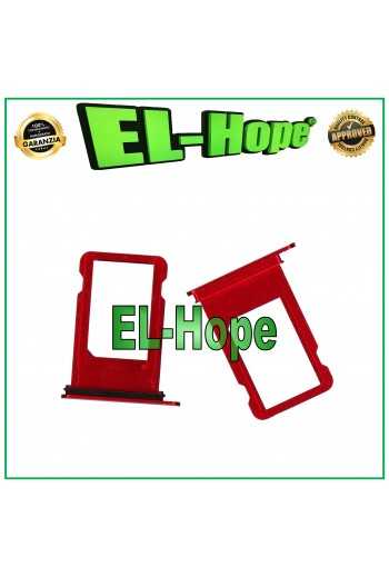 SLOT CARRELLO VANO PORTA NANO SCHEDA SIM PER APPLE IPHONE 8 8G 8+ PLUS ROSSO