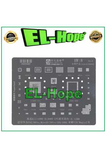 STENCIL REBALLING SCHEDA MADRE AMAOE EU1 PER KIRIN 98 Hi3680 HONOR V20 /MAGIC V2