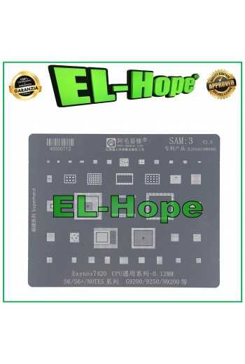 STENCIL SCHEDA MADRE EXYNOS 7420 AMAOE SAM3 PER SAMSUNG SM G9200 / 9250 / N9200