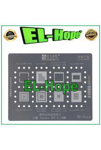STENCIL REBALLING LAYER CPU AMAOE EU3 PER EXYNOS 7885 9820 9610 9611 990 RAM