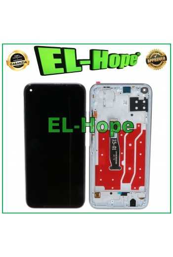 DISPLAY LCD + FRAME PER HUAWEI P40 LITE JNY-L21A LX1 TOUCH SCREEN VETRO SILVER