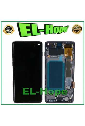 DISPLAY LCD OLED + FRAME PER SAMSUNG GALAXY S10 SM-G973F TOUCH SCREEN VETRO NERO