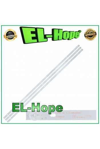 KIT 3 BARRE 8 LED PER TV 40" PANASONIC IC-D-HWBJ40D660 V400HJ9-MD1 TX40DS400B