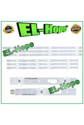 KIT 6 BARRE 5 LED PER TV 43" SAMSUNG JLD430A1330-408AR-M_V02 LB354 LB355