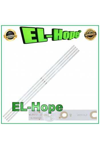 KIT 4 BARRE 8 LED PER TV 43" PHILIPS LBM430M0801-BW-3 L/R LB43104 43PUS616212 