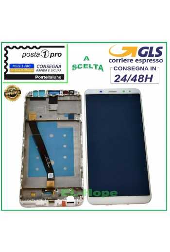 DISPLAY TOUCH LCD + FRAME PER HUAWEI MATE 10 LITE RNE-L01 L21 NOVA 2i BIANCO