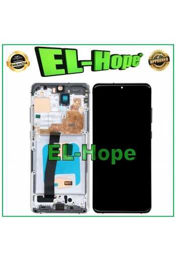 DISPLAY TFT FRAME + TOUCH SCREEN PER SAMSUNG GALAXY S20 ULTRA SM-G988 BIANCO