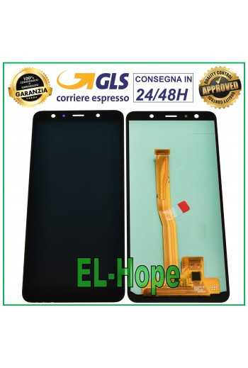 DISPLAY LCD TFT PER SAMSUNG GALAXY A7 2018 SM-A750F TOUCH SCREEN VETRO NERO