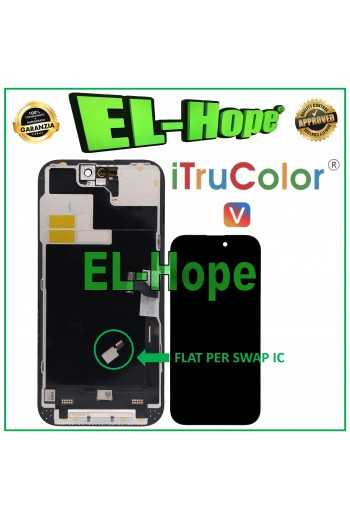 DISPLAY LCD iTruColor INCELL PER APPLE IPHONE 14 PRO TOUCH VETRO SCHERMO NERO