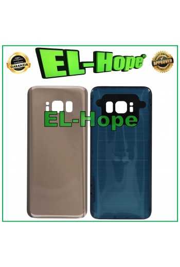 COPRI BATTERIA PER SAMSUNG GALAXY S8 SM-G950 VETRO SCOCCA CASE POSTERIORE ORO
